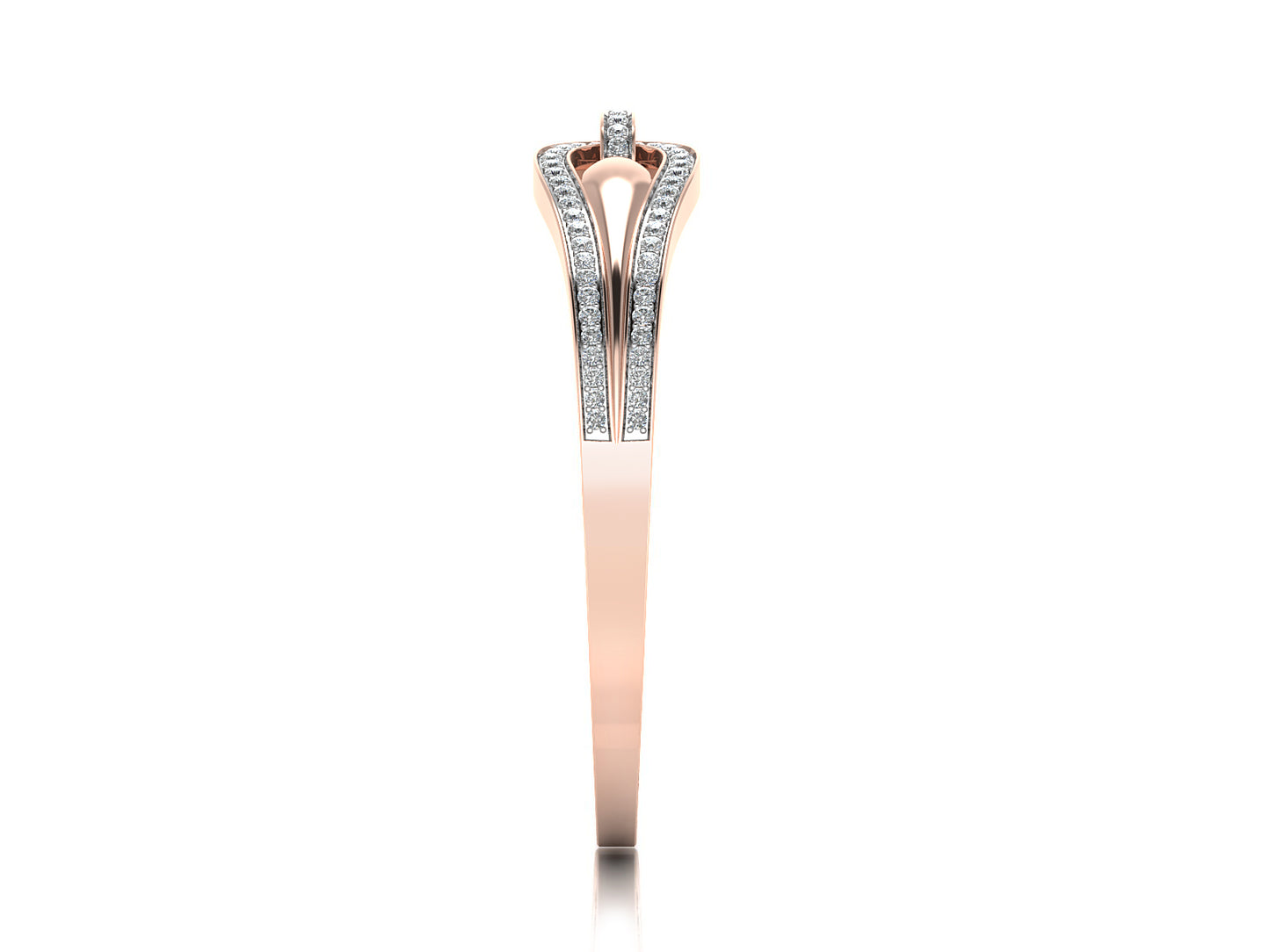 Buy BowTie Artificial Diamond Rose Gold Bracelet Side View Best Artificial Diamond Jewelry in Chennai