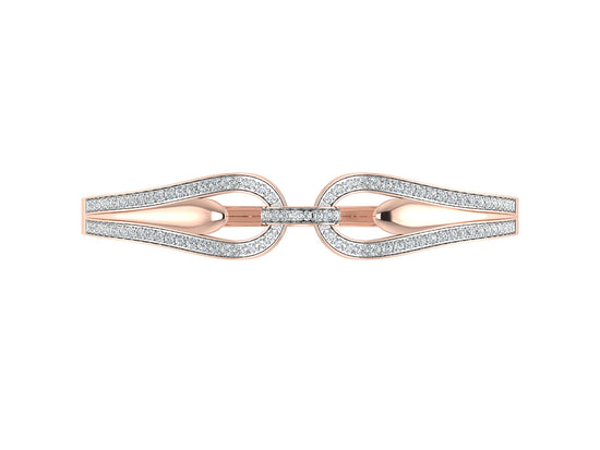 Buy BowTie Artificial Diamond Rose Gold Bracelet Top View Best Artificial Diamond Jewelry in Chennai