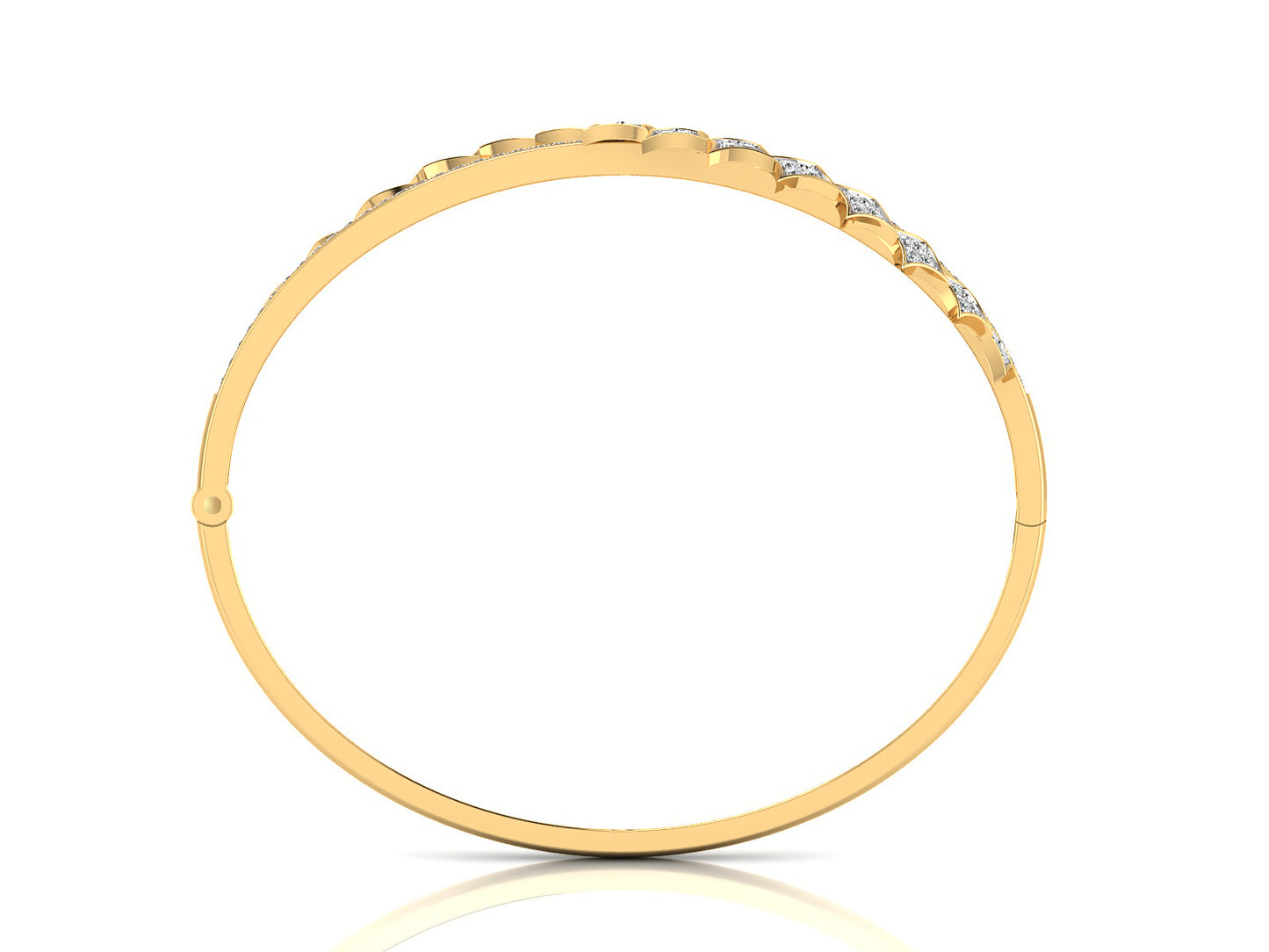 Celestial Shine Synthetic Diamond Gold Bracelet Best Lab Grown Diamond Jewelry in chennai