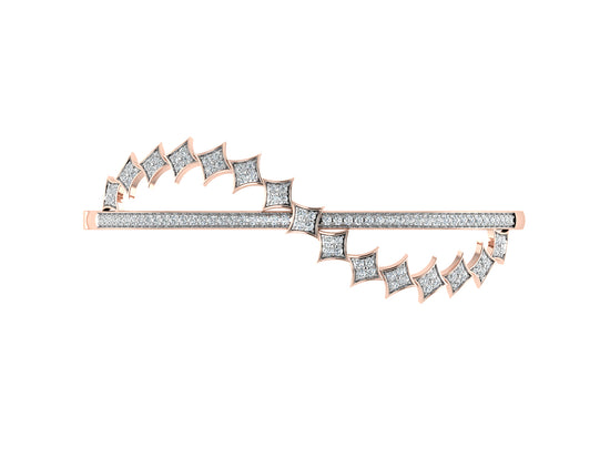 Celestial Shine Synthetic Diamond Rose Gold Bracelet Top View. Best Lab Grown Diamond Jewelry in chennai