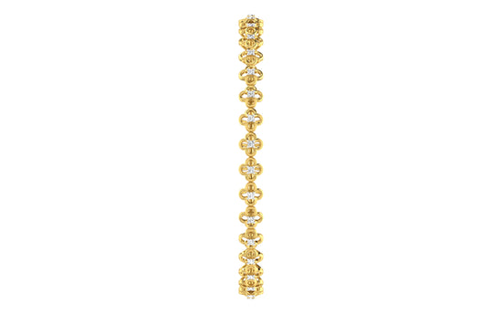 Wall Flower Artificial Diamond Gold Bangles Jewelry Side View.Best  Artificial Diamond Jewelry in Chennai