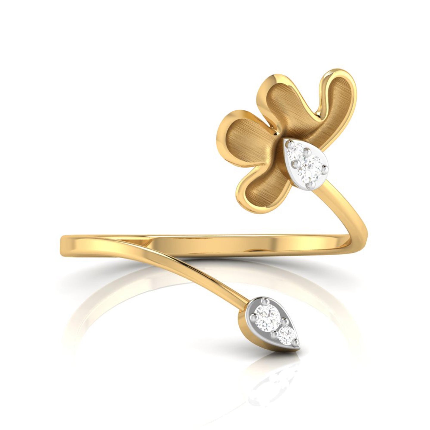 Twin flowers ring