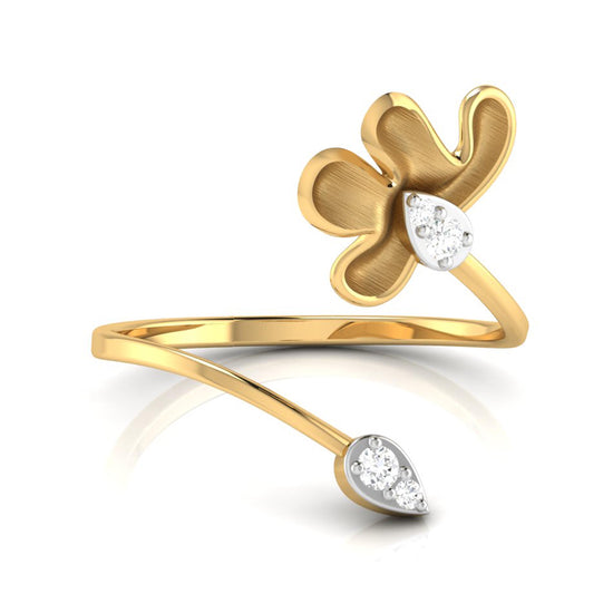 Twin flowers ring