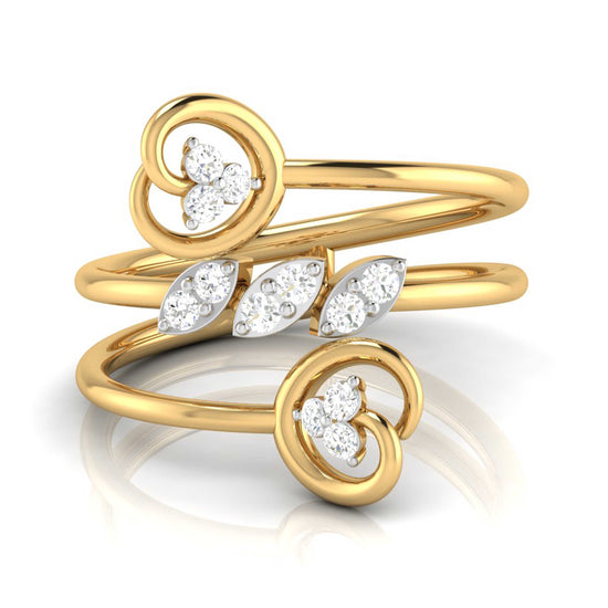 Twin Hearts Diamond Ring