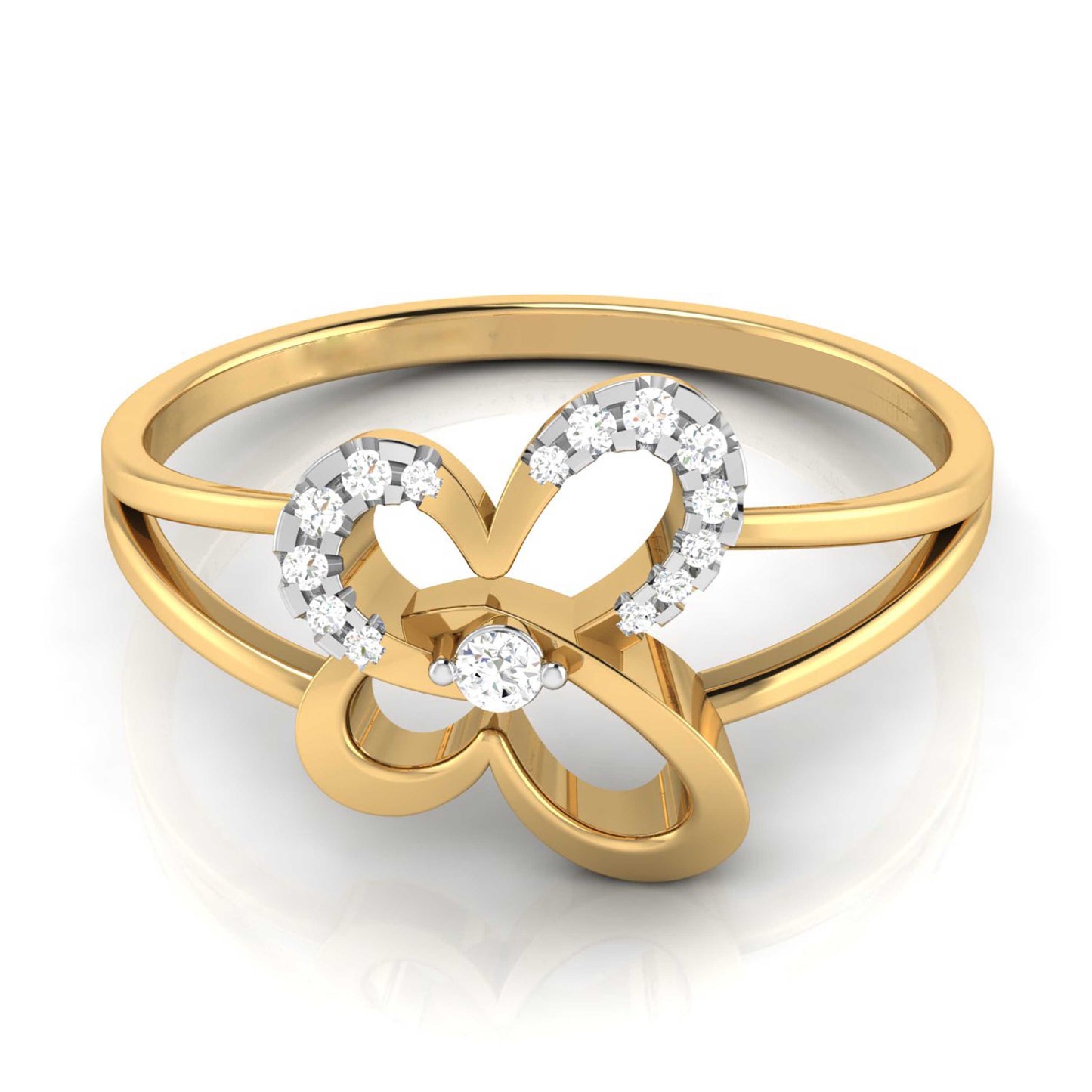 Butterfly-Effect Diamond Ring