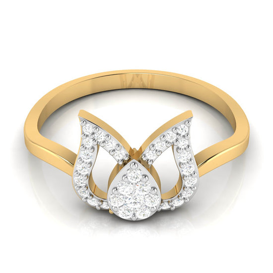 Wall-Flower Diamond Ring