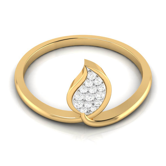 Single Petal Diamond Ring