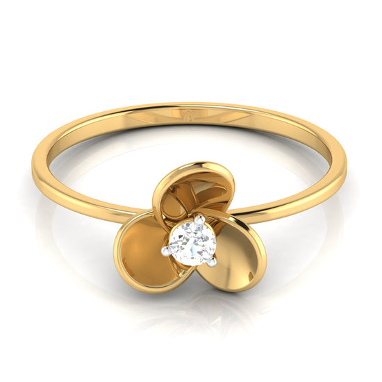 Tri-Petal Diamond ring