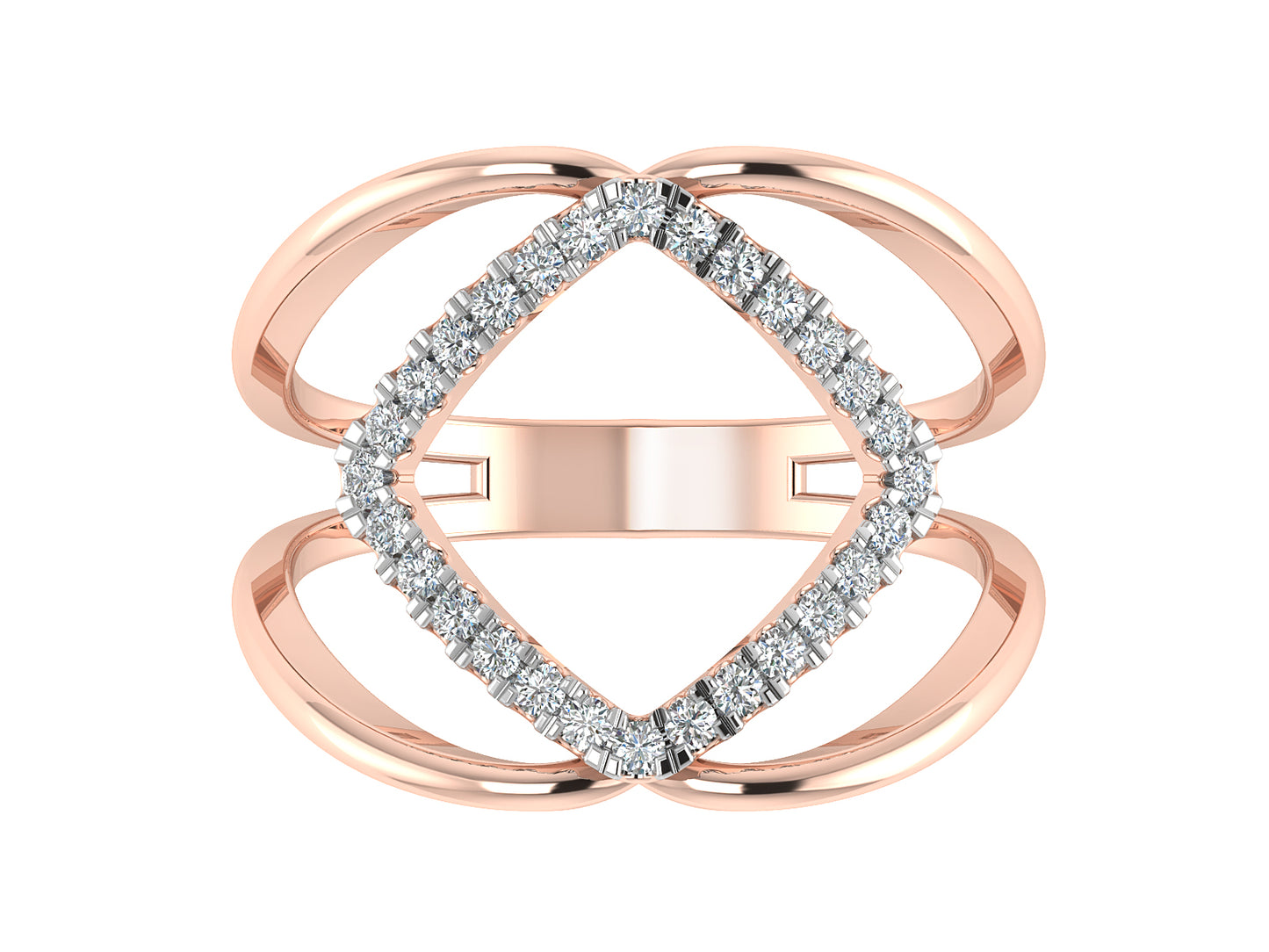 Diamond Cascade Ring