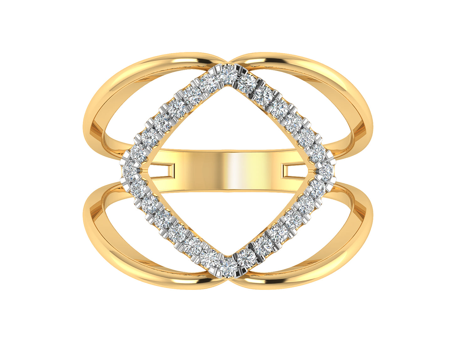 Diamond Cascade Ring