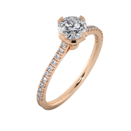 Rock Crystal Solitaire Ring