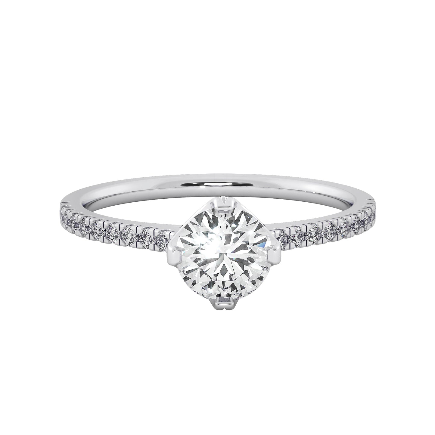 Rock Crystal Solitaire Ring