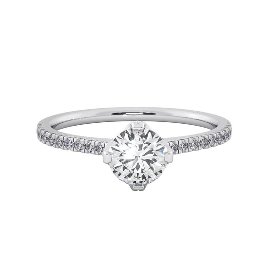 Rock Crystal Solitaire Ring