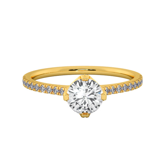 Rock Crystal Solitaire Ring