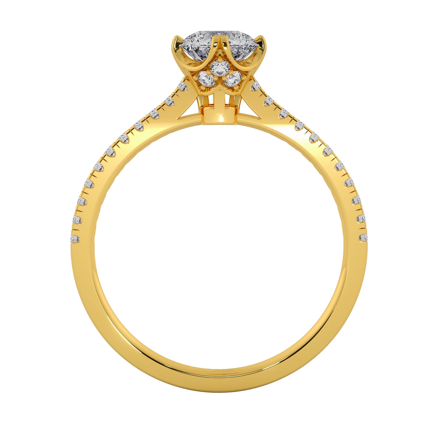 Rock Crystal Solitaire Ring