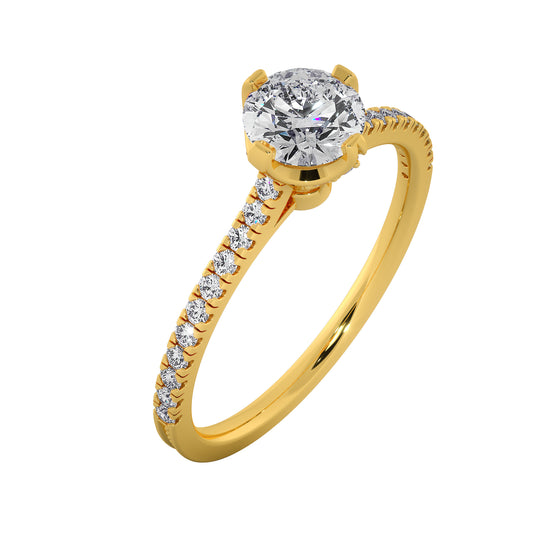 Rock Crystal Solitaire Ring