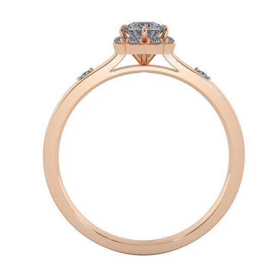 Hill Flower Solitaire Ring