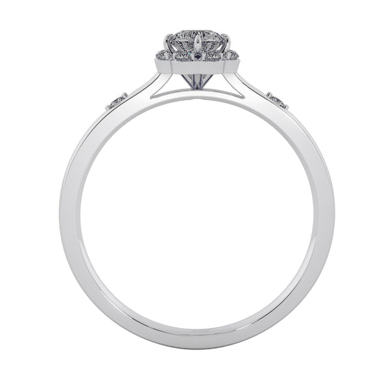 Hill Flower Solitaire Ring