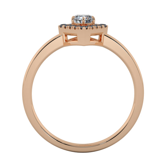 Diamond Fall Solitaire Ring