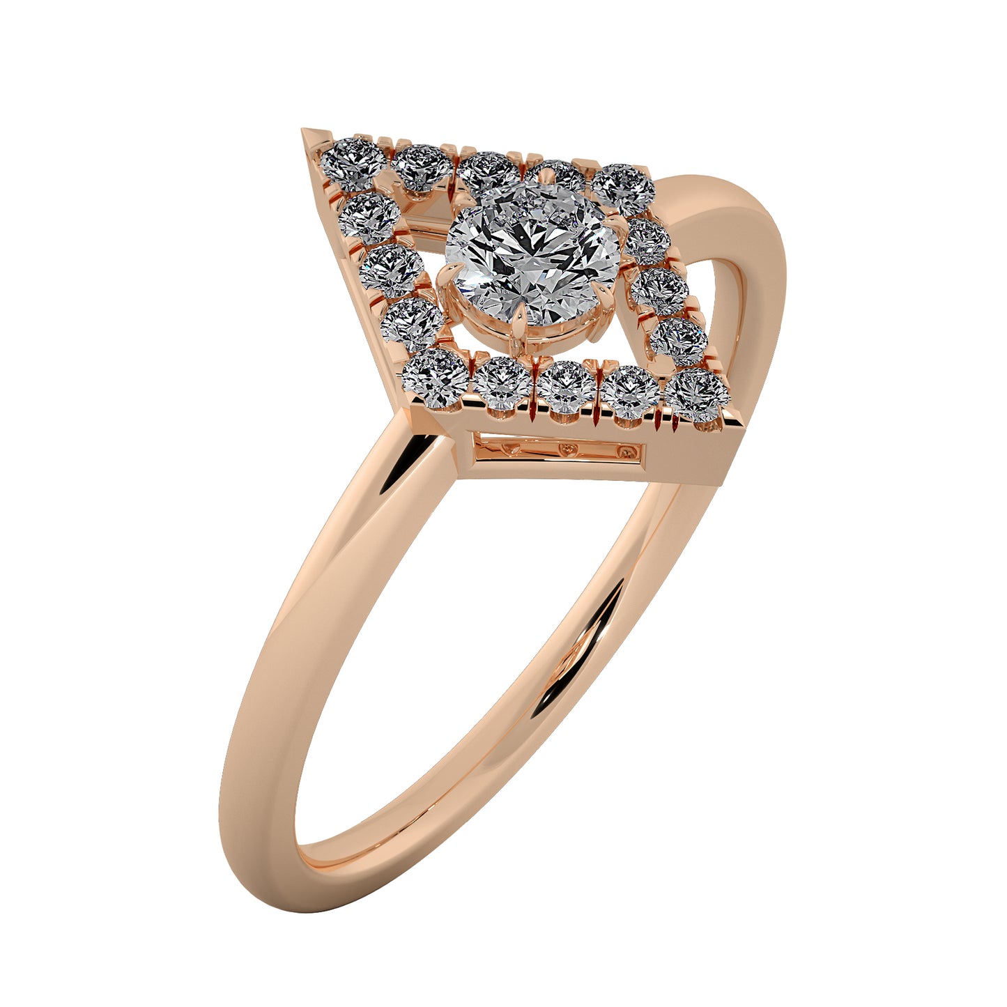 Diamond Fall Solitaire Ring