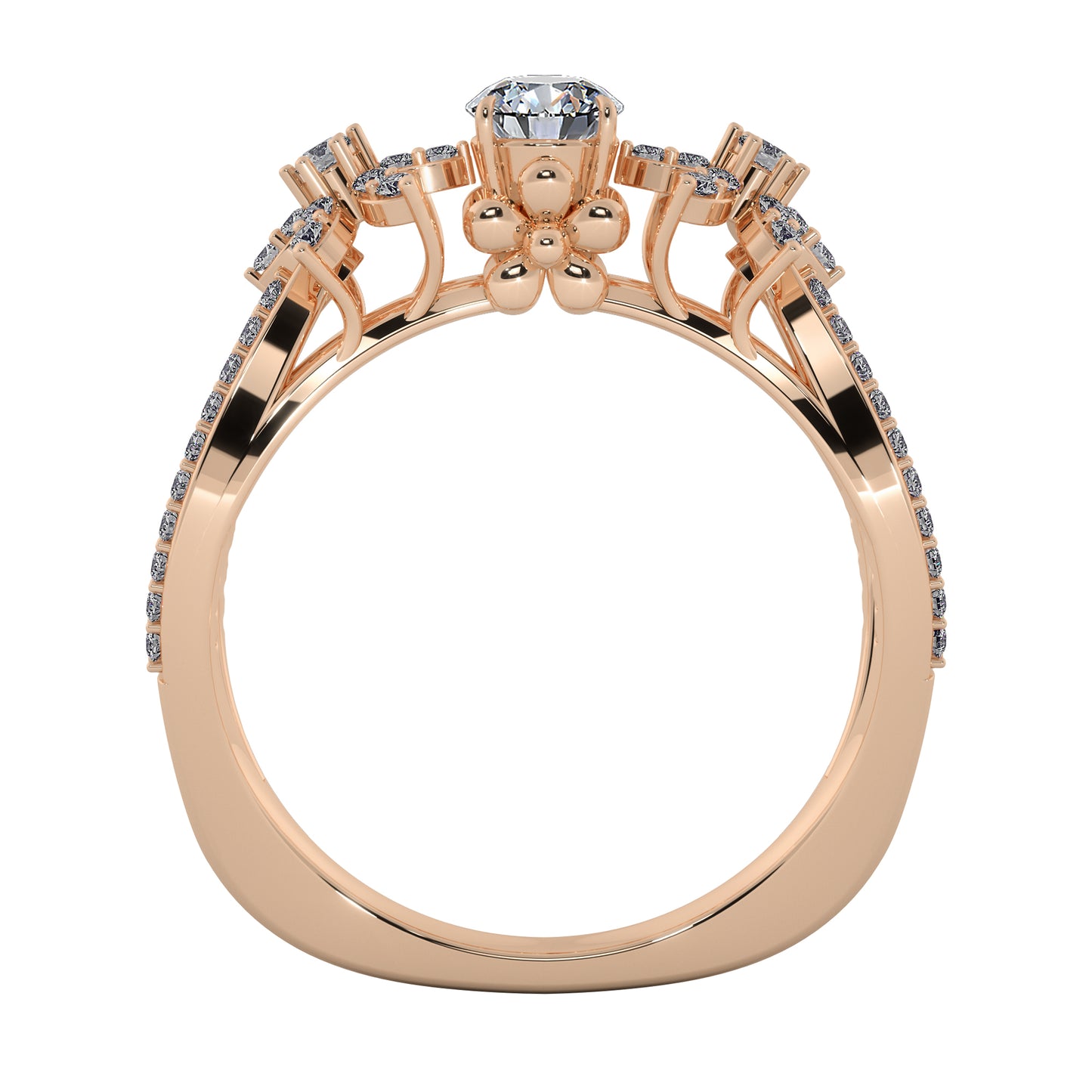 Flower Fiesta Solitaire Ring