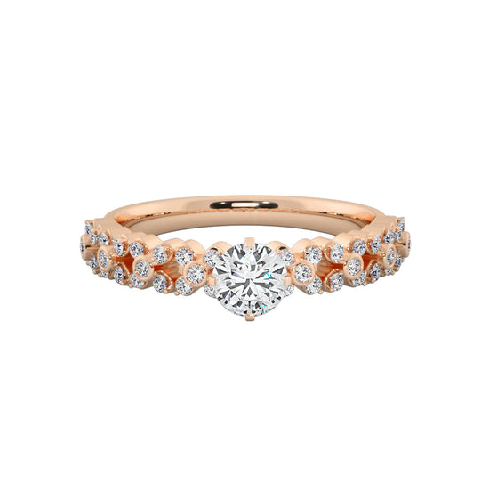 Lovely Petals Solitaire Ring