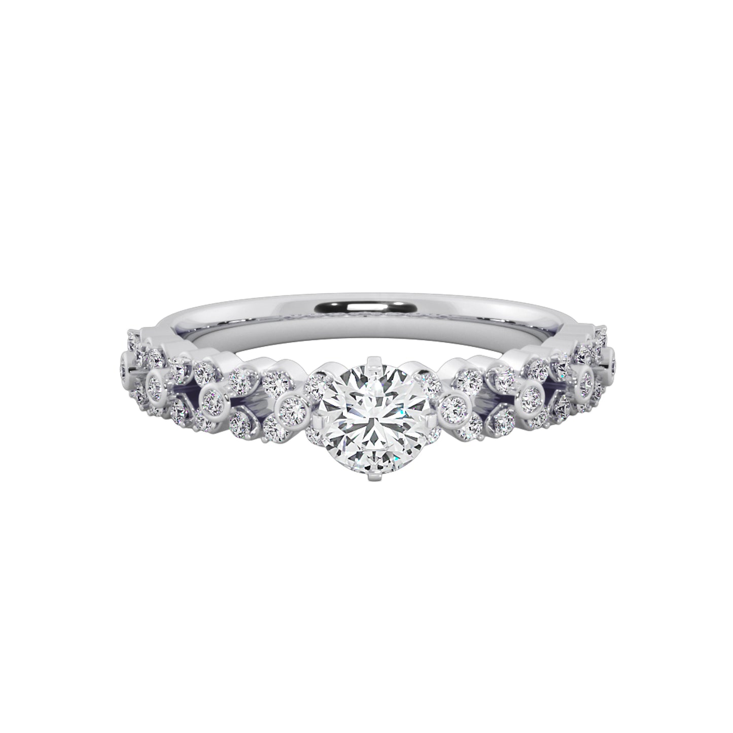 Lovely Petals Solitaire Ring