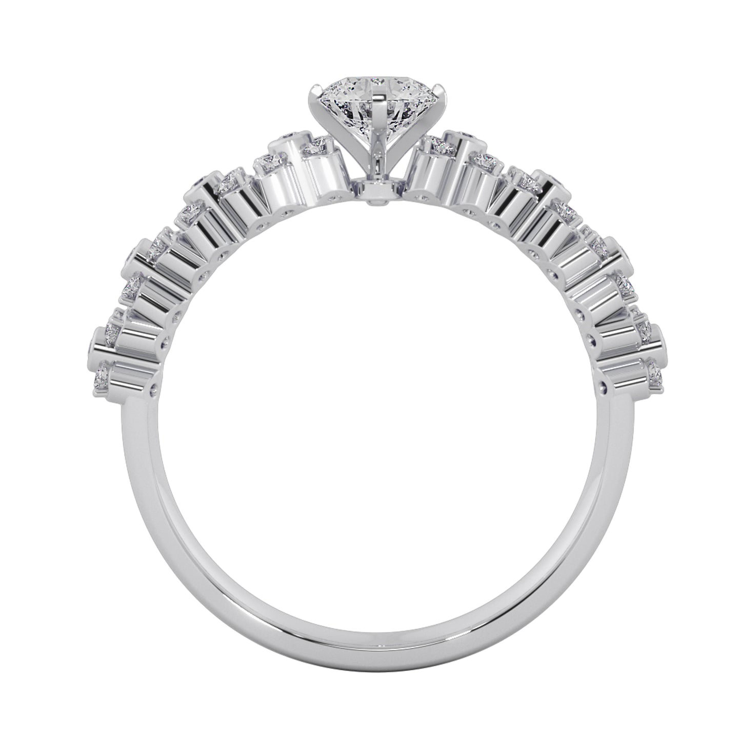 Lovely Petals Solitaire Ring