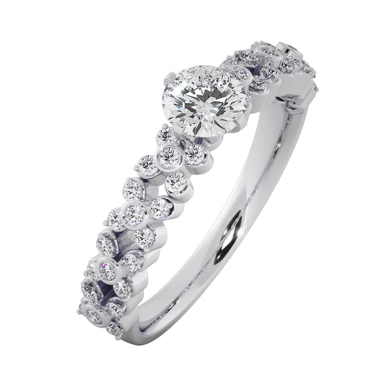 Lovely Petals Solitaire Ring