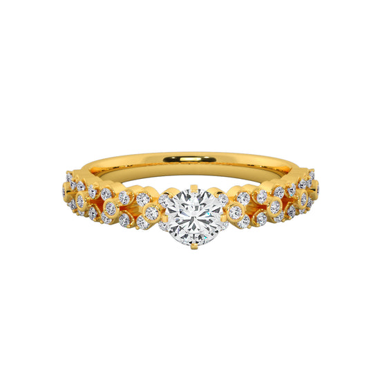 Lovely Petals Solitaire Ring