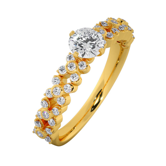 Lovely Petals Solitaire Ring