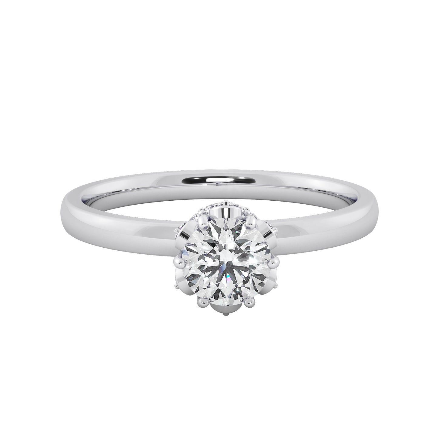 Lovely Petals Solitaire Ring