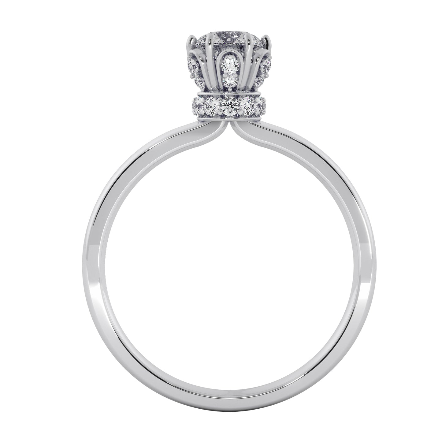 Lovely Petals Solitaire Ring