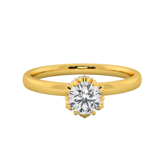 Lovely Petals Solitaire Ring