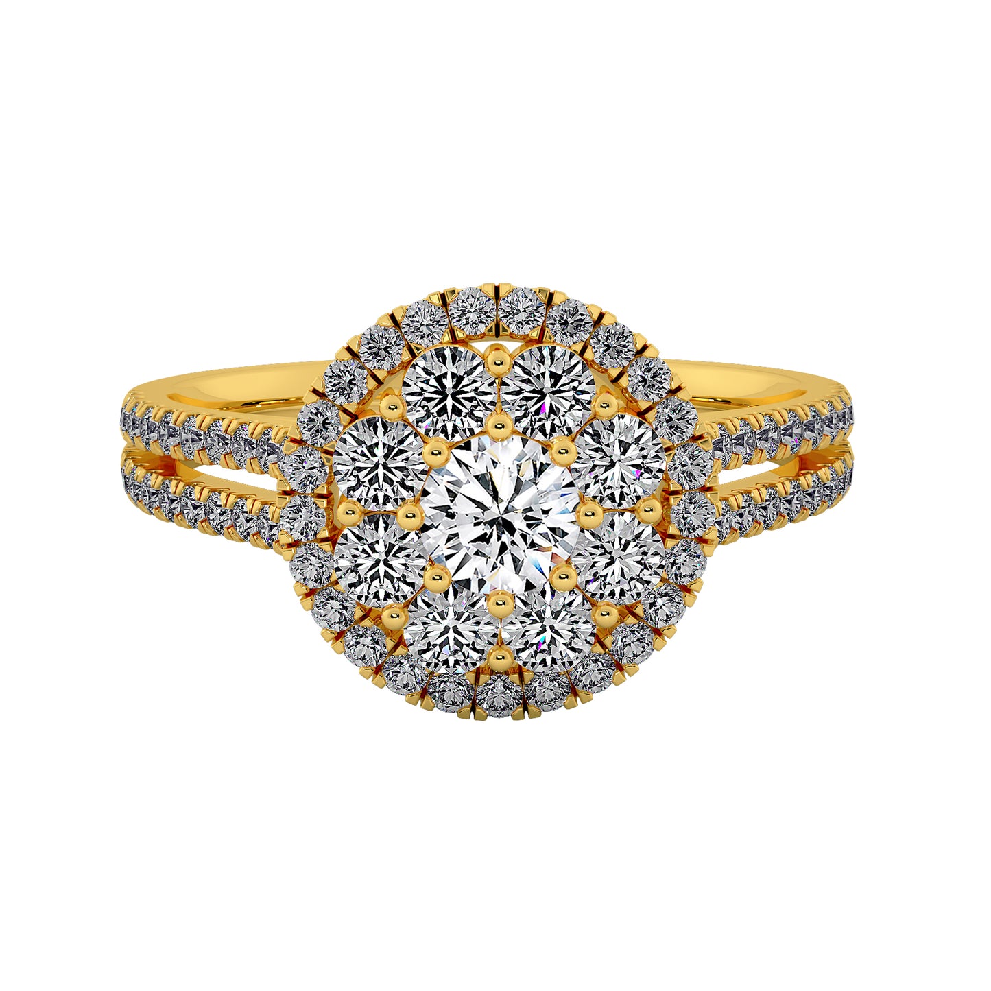 Wild Rain Solitaire Ring