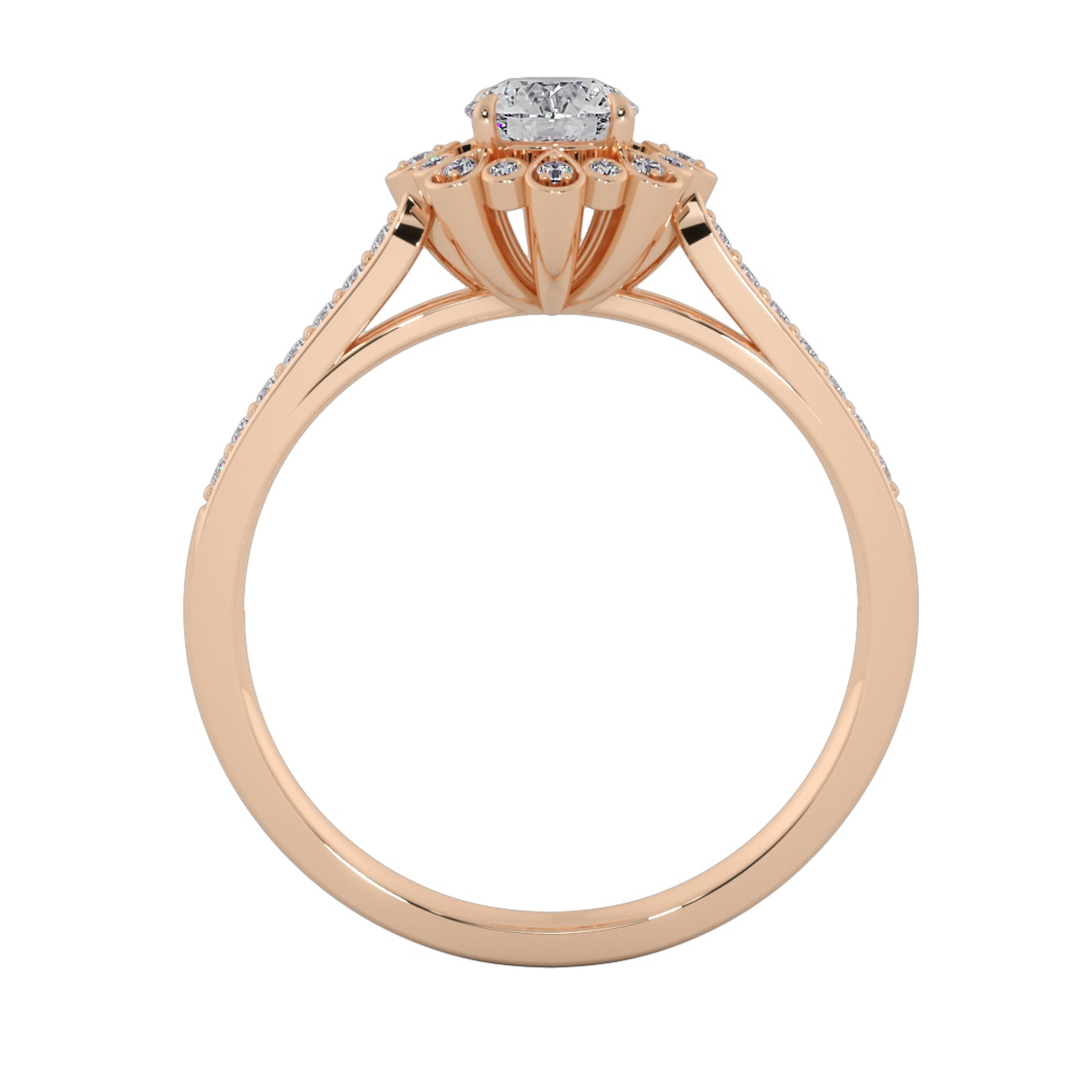 Flower Joy Solitaire Ring