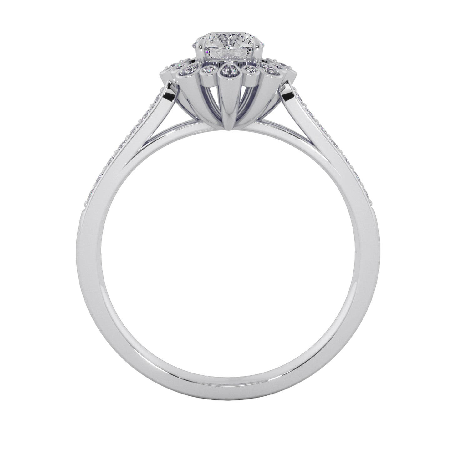 Flower Joy Solitaire Ring