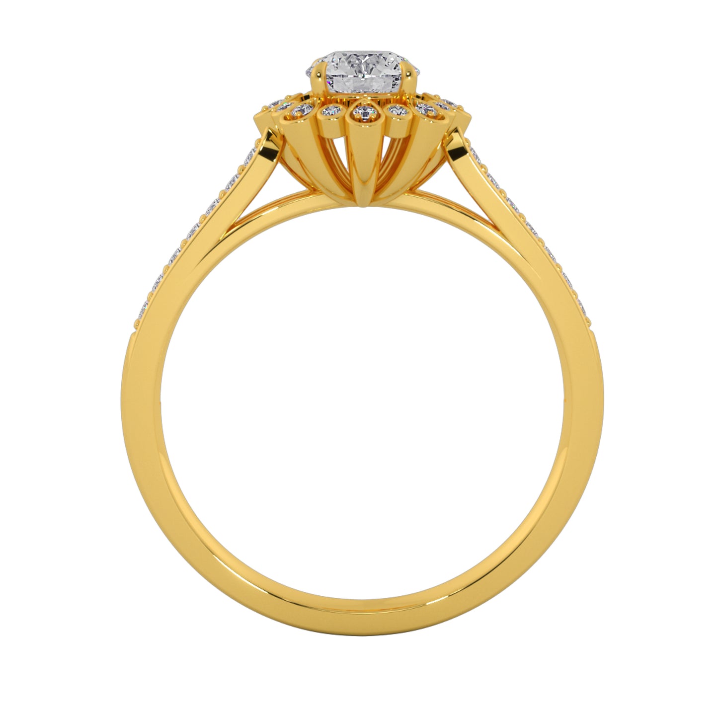 Flower Joy Solitaire Ring