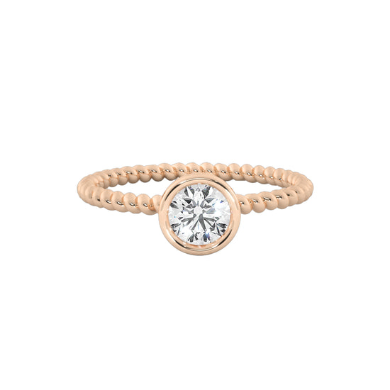 Spiral Band Solitaire Ring