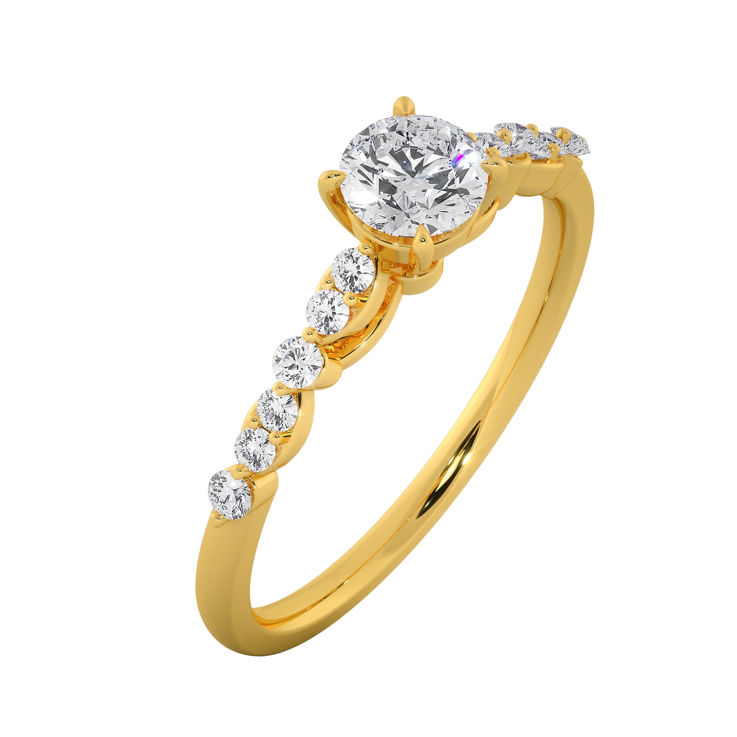 Wild Rock Solitaire Ring