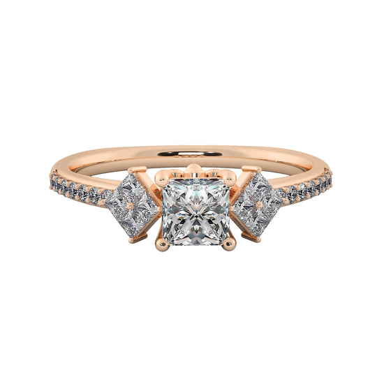 Icy Rain Solitaire Ring