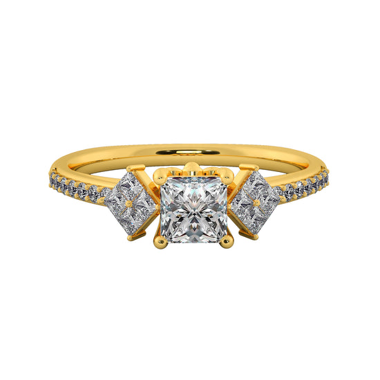 Icy Rain Solitaire Ring