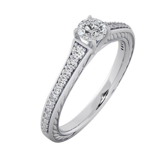 River Rocks Solitaire Ring