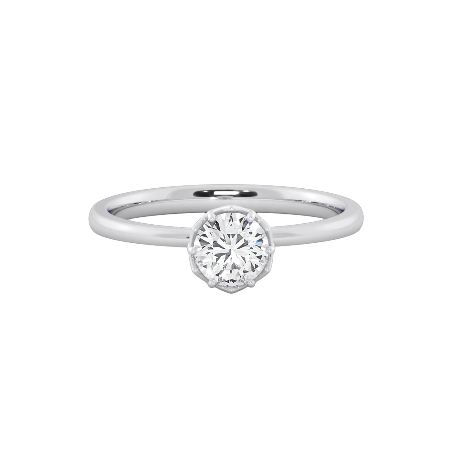 Moonshine Solitaire Ring