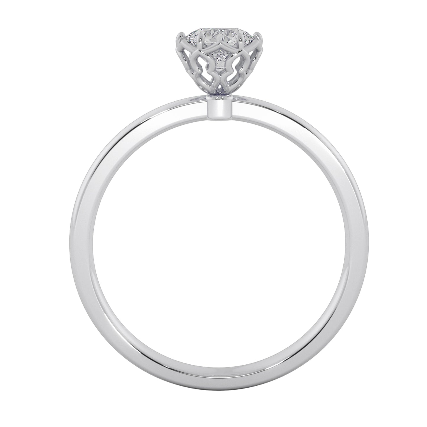 Moonshine Solitaire Ring