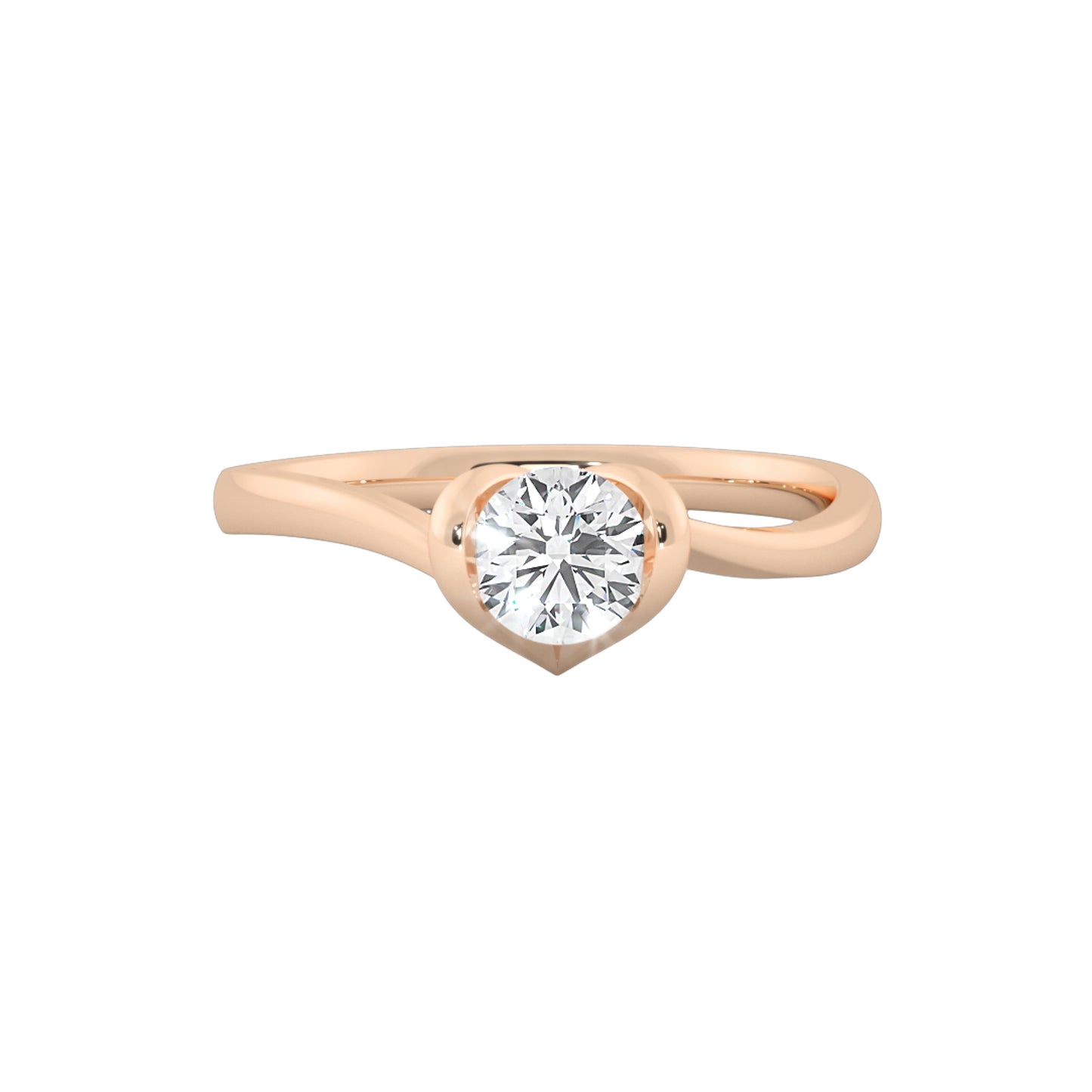 Lovely Heart Solitaire Ring