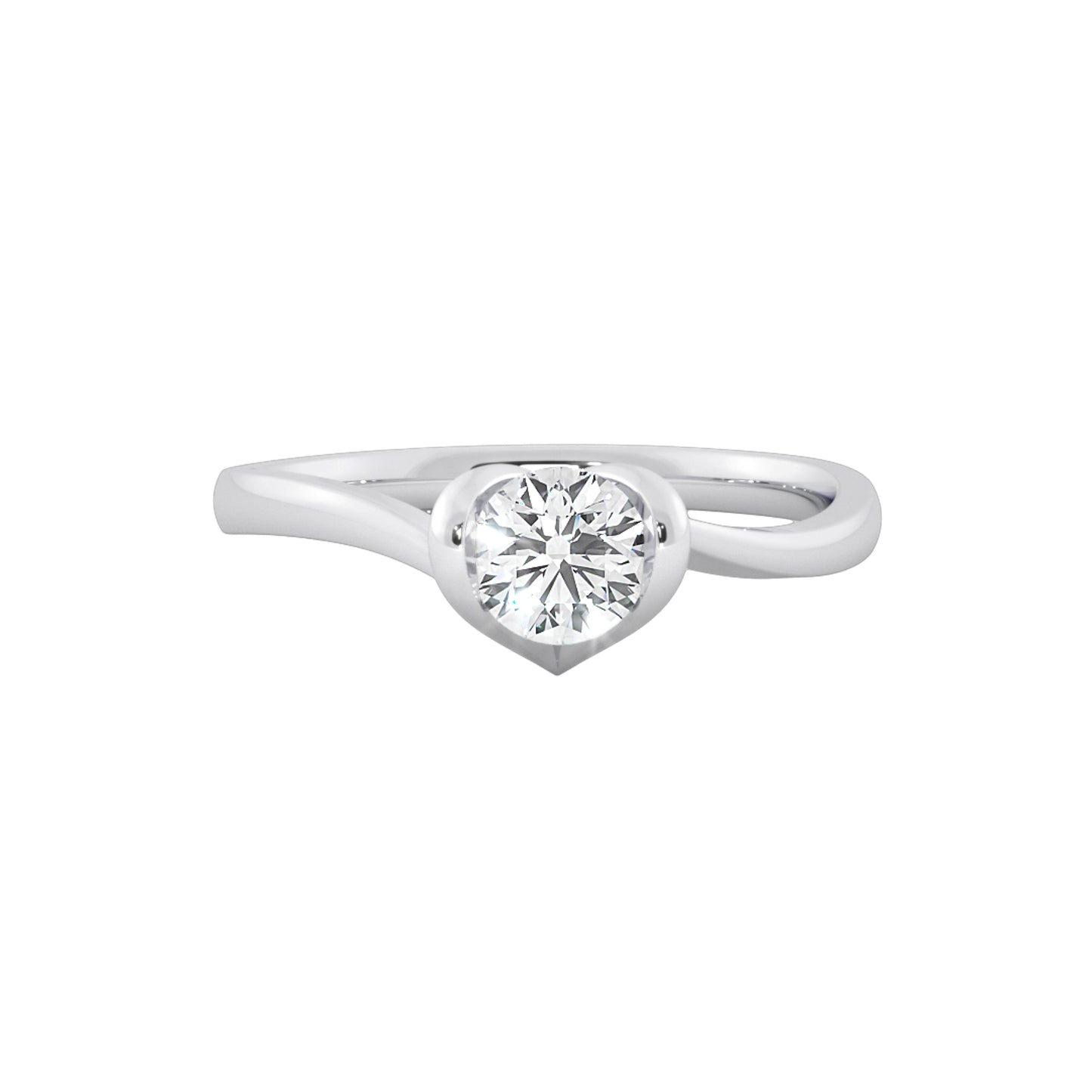 Lovely Heart Solitaire Ring