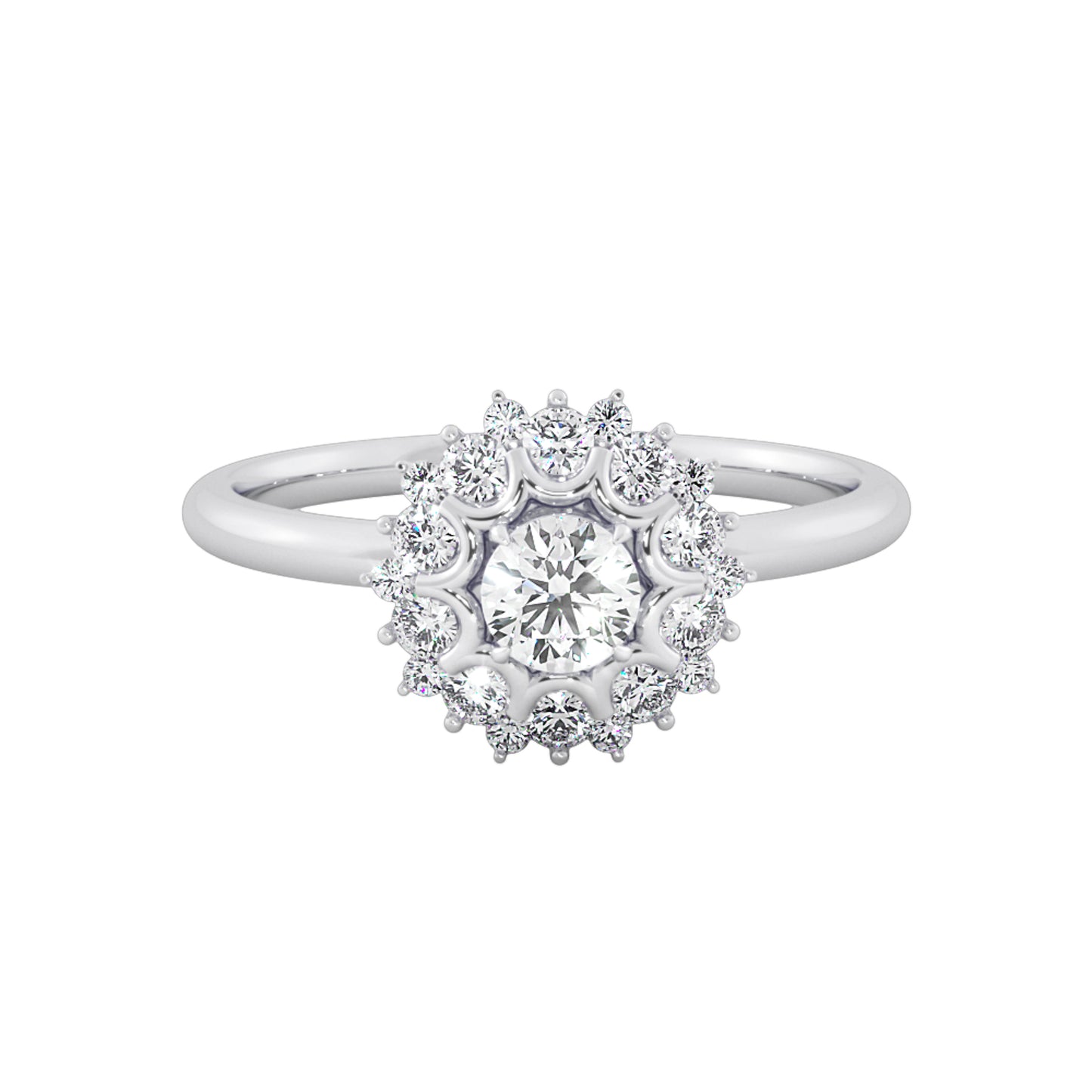 Flower Hamper Solitaire Ring