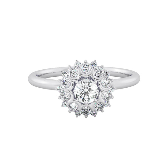 Flower Hamper Solitaire Ring