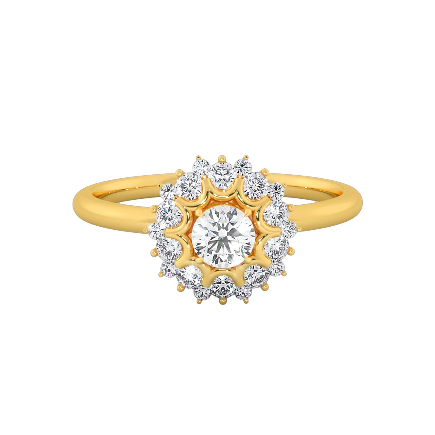 Flower Hamper Solitaire Ring